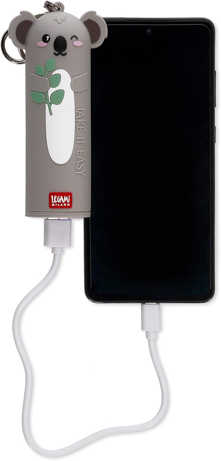Legami - Tragbares Ladegerät - My Super Power, lädt 2 Geräte gleichzeitig, USB-Kabel Typ C im Liefer