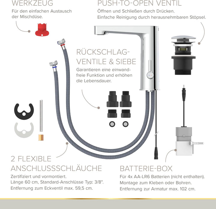 Lenz MOLA Sensor Waschtischarmatur chrom 46020502
