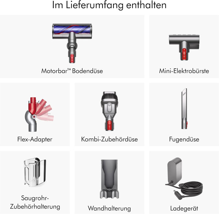 Dyson V11™ Extra Kabelloser Staubsauger, 185 Airwatt, 60 Minuten Laufzeit, Motorbar™ mit Haarentwirr