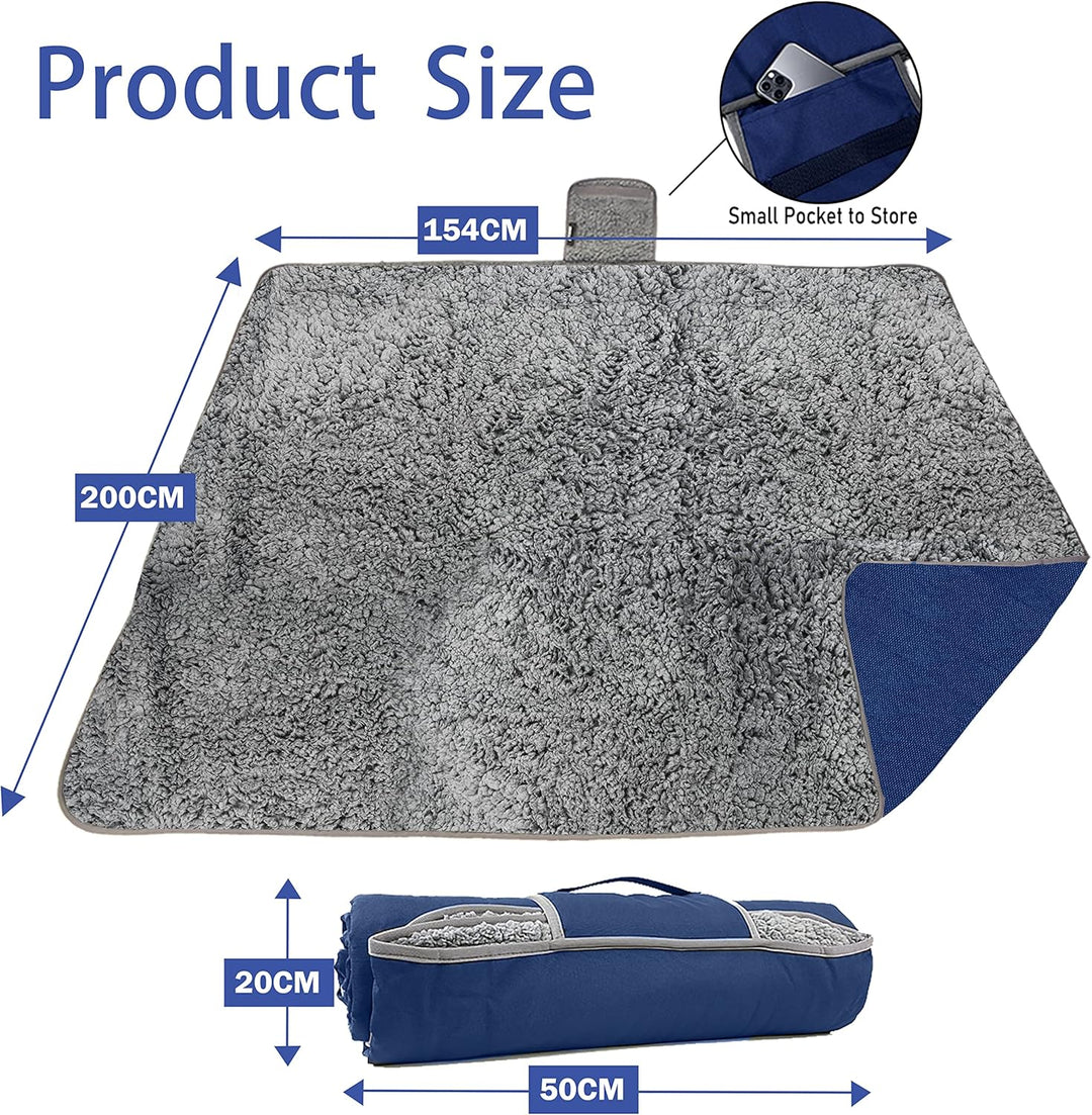 Kato Tirrinia Camping Decke wasserdicht, wasserdichte Picknickdecke Sherpa Outdoor Decke Sanddichte