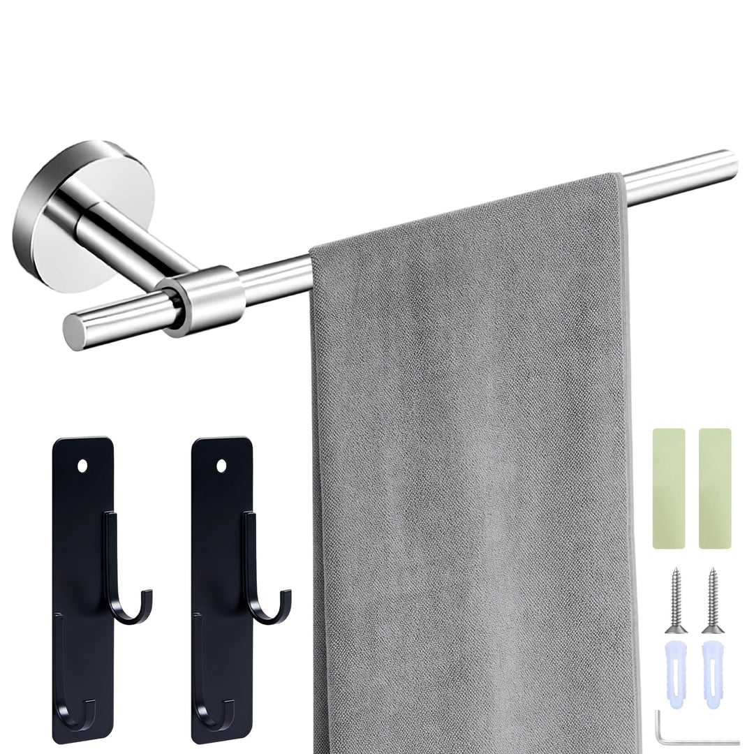 Handtuchhalter Bad, Edelstahl Gebohrt Handtuchhalter Wandmontage, Silber 30 × 7 cm WC Rollenhalter,