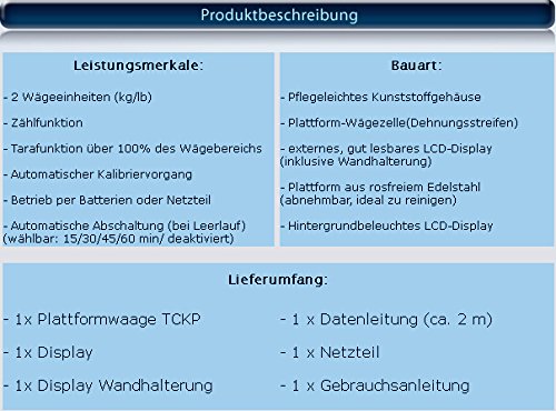G&amp;G 30kg/1g TC30KP Paketwaage Plattformwaage Digitalwaage Industriewaage Tischwaage/Batteriebetrieb