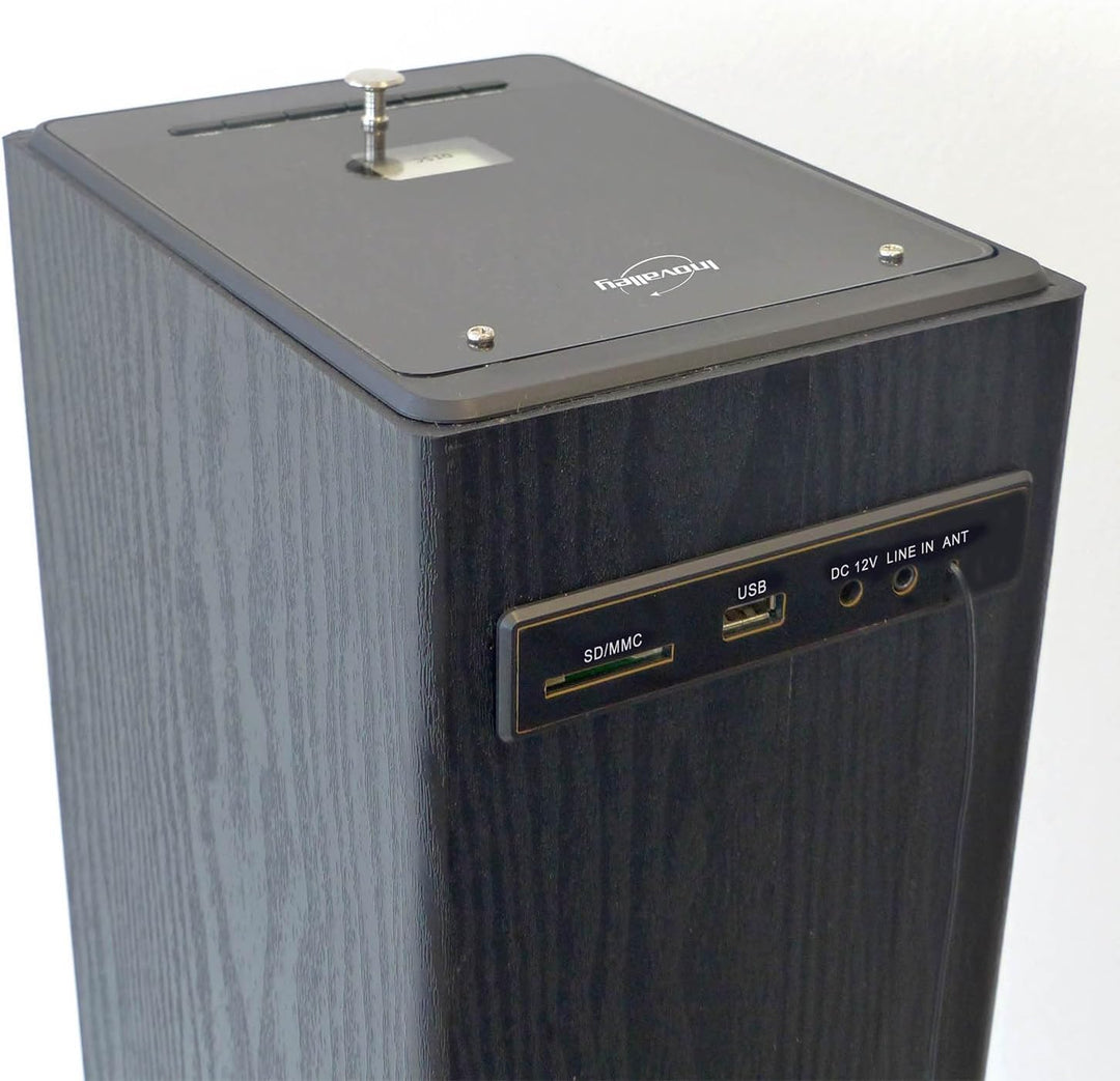 Soundturm mit Blacktower-CD-Player, Bluetooth, FM-Radio und USB, 100 W, Fernbedienung, Lichtspiel, 2