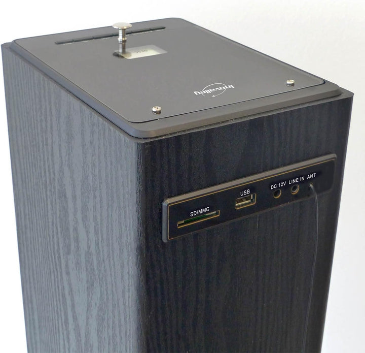 Soundturm mit Blacktower-CD-Player, Bluetooth, FM-Radio und USB, 100 W, Fernbedienung, Lichtspiel, 2