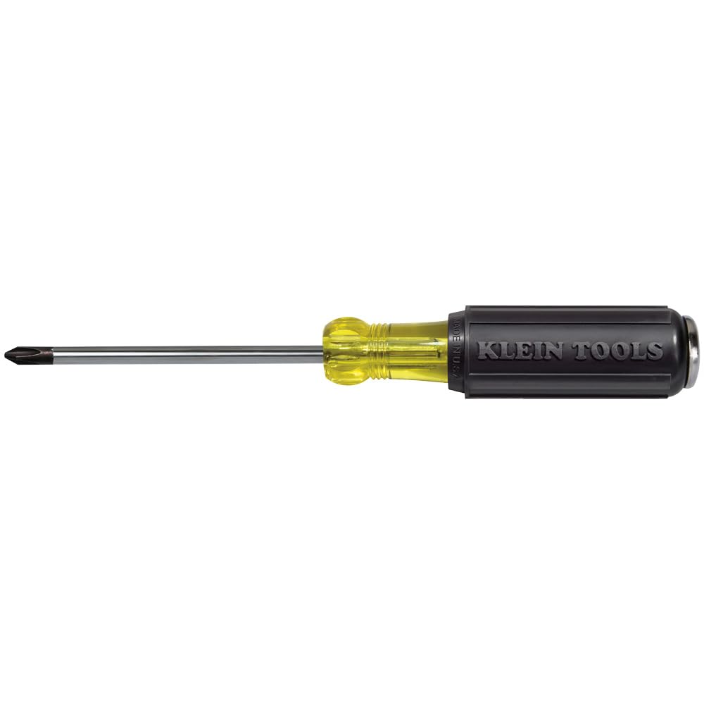 Klein Tools 6034DD #2 Kreuzschlitz-Abbruchschrauber, 10,2 cm Schaft, hergestellt in den USA #2 Kreuz