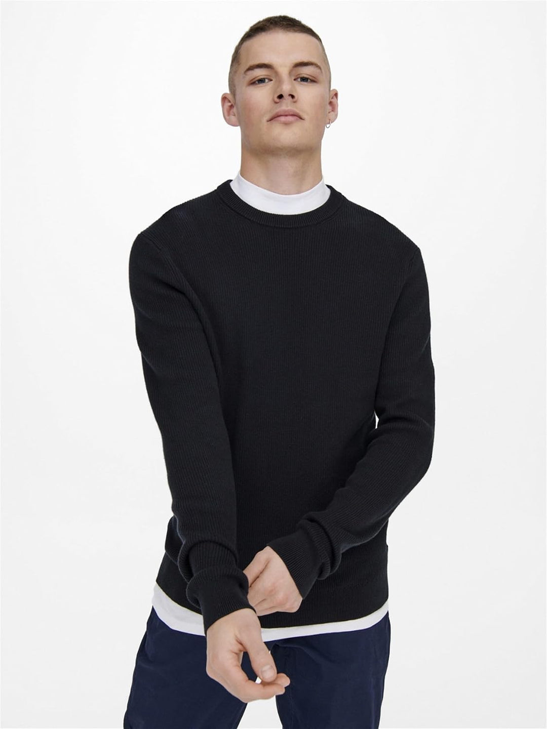 ONLY & SONS Male Strickpullover ONSPHIL Pullover S Dark Navy, S Dark Navy