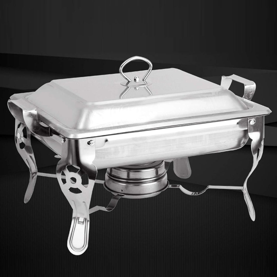 6L Chafing Dish Warmhaltebehälter, Speisenwärmer Edelstahl Buffetwärmer Catering Rechaud Gastronomie