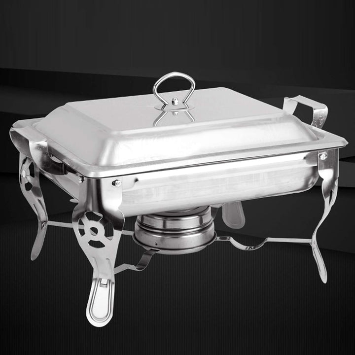 6L Chafing Dish Warmhaltebehälter, Speisenwärmer Edelstahl Buffetwärmer Catering Rechaud Gastronomie
