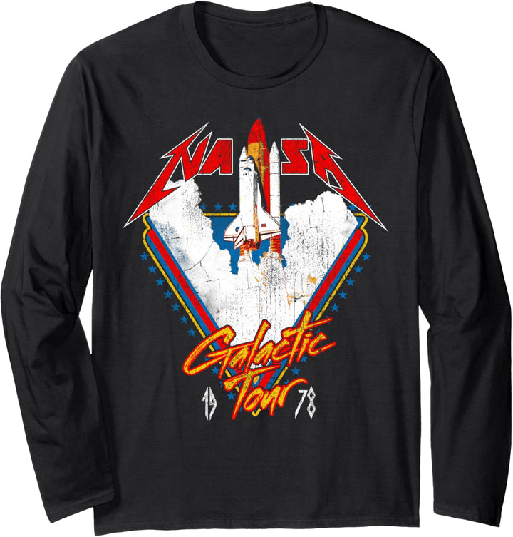 NASA Space Shuttle Galactic Tour 1978 Poster Langarmshirt