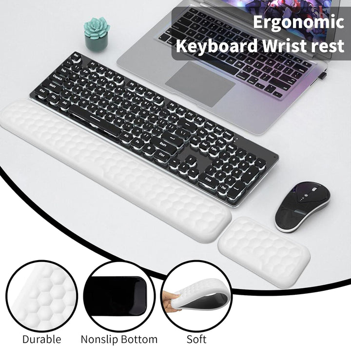 Giecy Handballenauflage Tastatur und handgelenkauflage Maus,Memory-Schaum ergonomisch Wrist Rest zur