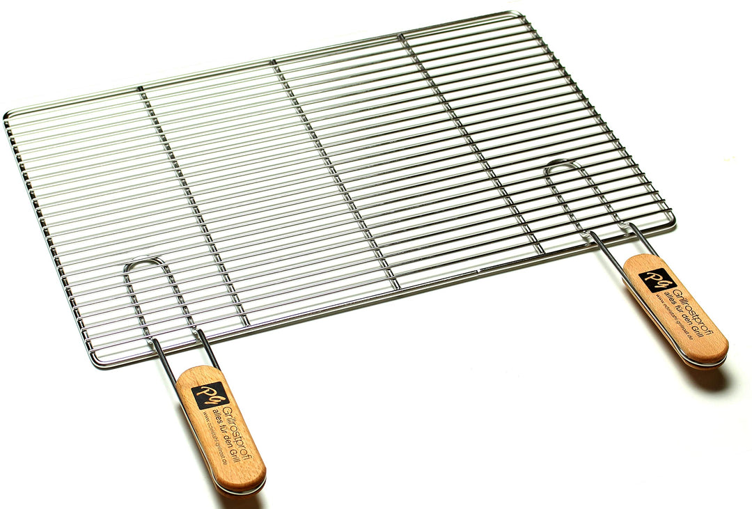 Grillrostprofi Edelstahl-Grillrost mit abnehmbaren Handgriffen 50 x 35 cm