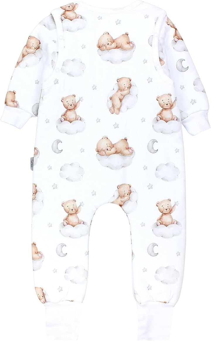 TupTam Baby Schlafsack mit Füssen und Ärmeln – Ganzjahres Schlafsack Baby 2.5 TOG, OEKO-TEX zertifiz