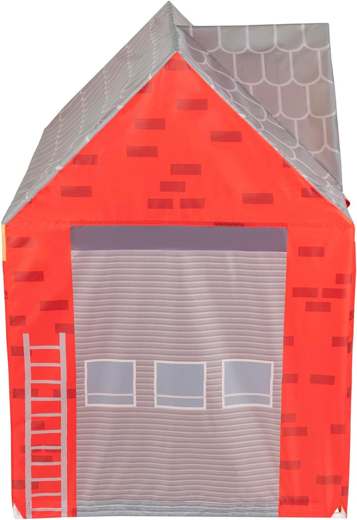 Selonis Spielhaus Spielzelt Feuerwehrhaus Faltbares Für Kinder Realistisches Design Langlebige Und S