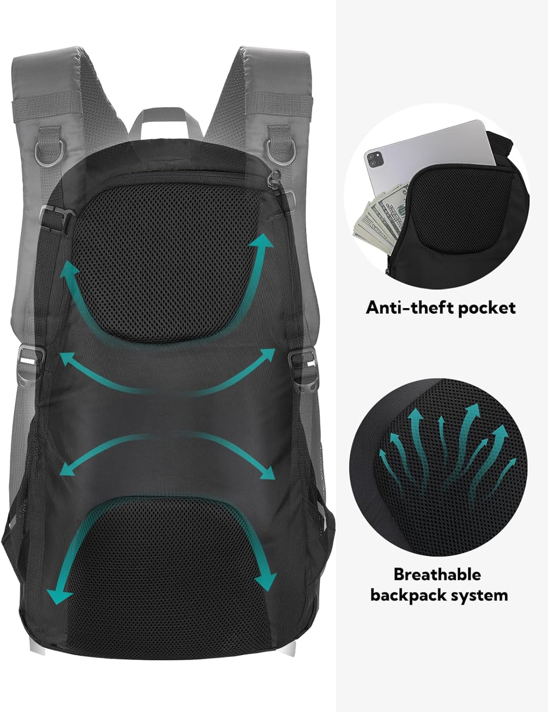 WATERFLY Wanderrucksack 30L Trekkingrucksack Reiserucksack: Wasserdicht Wandern Rucksack Trekking Ou