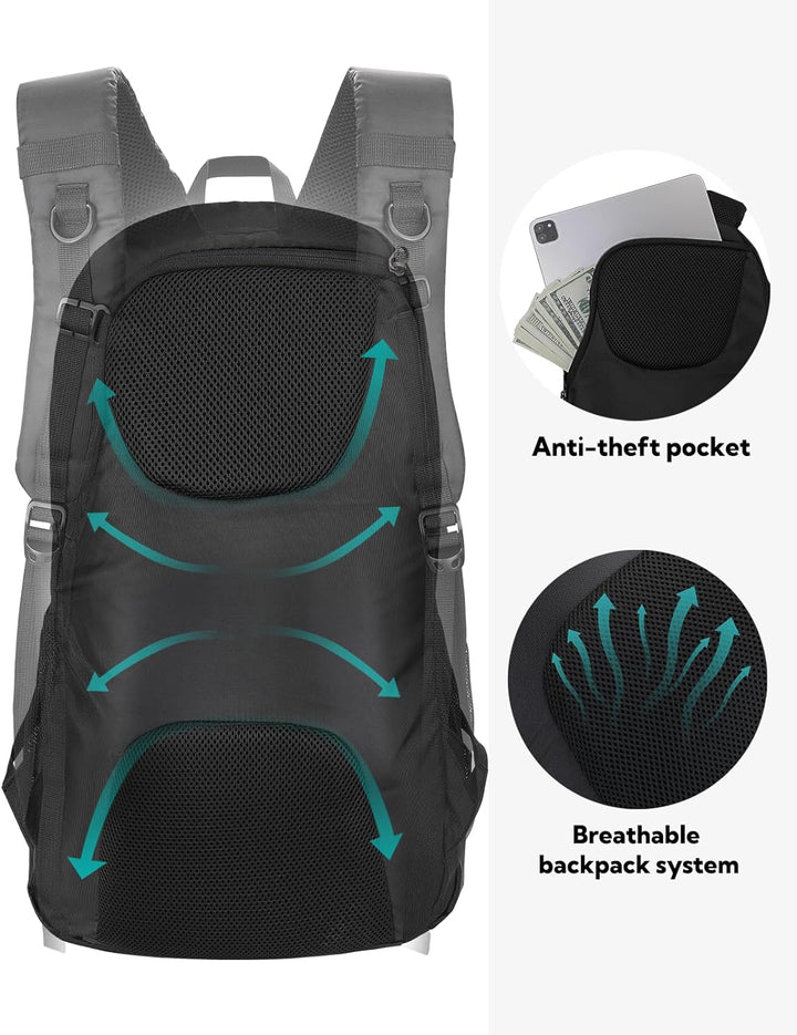 WATERFLY Wanderrucksack 30L Trekkingrucksack Reiserucksack: Wasserdicht Wandern Rucksack Trekking Ou