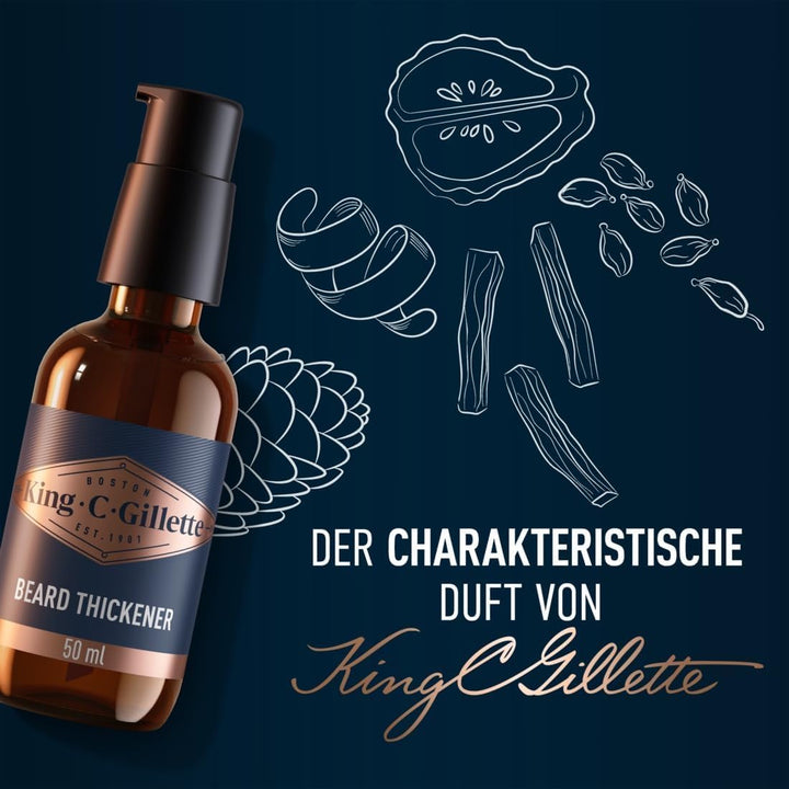 King C. Bartpflege SET, King C. Gillette Bartöl 30 ml + King C. Gillette Bartvolumen-Serum, 50 ml +