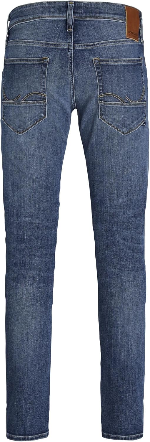 JACK & JONES Herren Jeans JJIGLENN JJFOX 50SPS CB 036 - Slim Fit Blau Blue Denim 28W / 30L Blue Deni