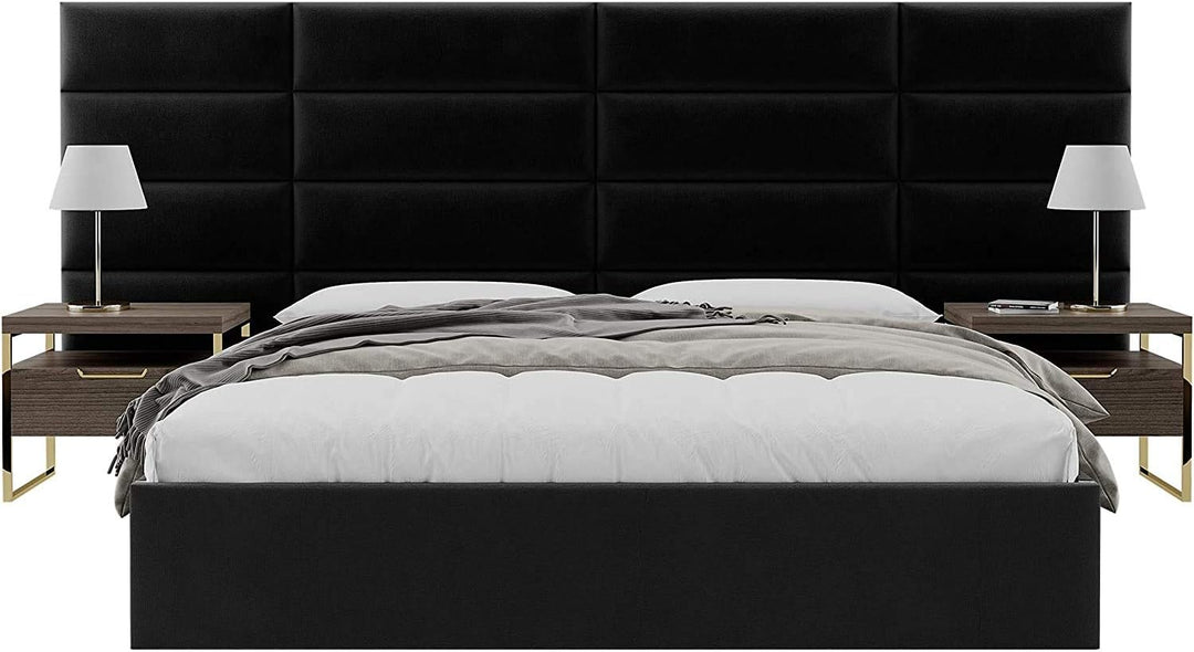 VANT Gepolsterte Kopfteile - Accent Wall Panels - 4er Packungen - Einfach Installieren - König Zwill