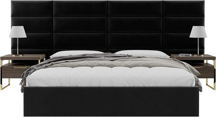 VANT Gepolsterte Kopfteile - Accent Wall Panels - 4er Packungen - Einfach Installieren - König Zwill