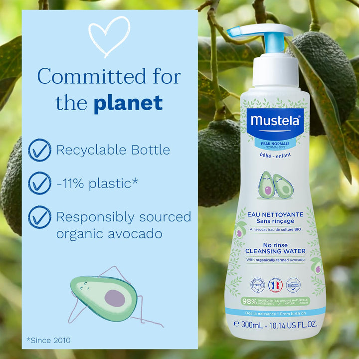 Mustela EAU Nettoyante Sans Riçange 300 Ml Aromático 300 ml (1er Pack), Aromático 300 ml (1er Pack)