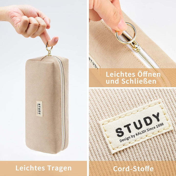 KALIDI Mäppchen Federmäppchen Mädchen Teenager Stiftetasche Stiftemappe Cord-Stoff Federtasche Penci
