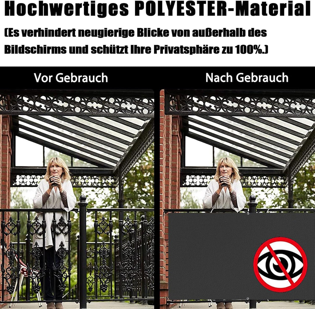 Balkonumrandung balkonbespannung Ohne Bohren Balkonabdeckun Windschutz Balkonbespannung Blickdichte