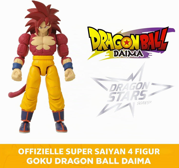 Bandai – Dragon Ball Daima Super Saiyajin 4 Goku – Dragon Stars Figur 17 cm – Goku SSJ4 Figur mit Zu