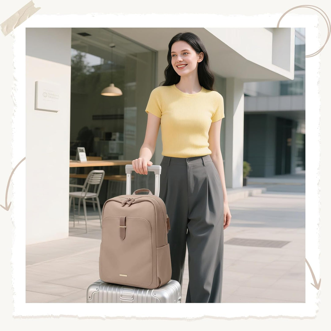 Rucksack Damen Herren Elegant,16 Zoll Laptop Rucksack Wasserdicht mit Laptopfach, Business Laptoptas