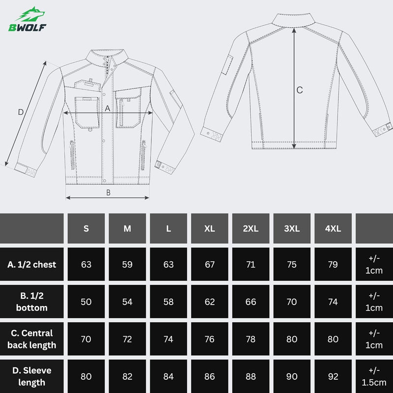 BWOLF Brave Arbeitsjacke Männer Arbeitsjacke Herren Multifunktionale Arbeitsjacke Bundjacke – Multit