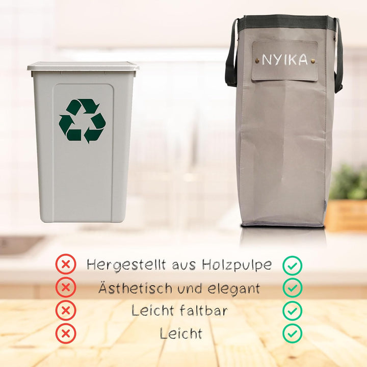 Nyika - Pfandflaschen Tasche - Wäschetasche - Leergutbehälter für Pfandflaschen - Altpapier Sammelbe