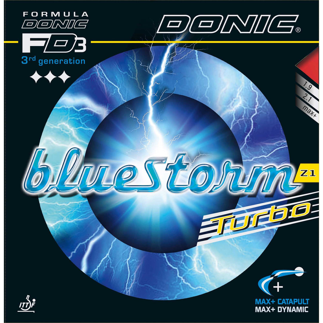 DONIC Tischtennisbelag Bluestorm Z1 Turbo rot 25.0 Millimeter, rot 25.0 Millimeter