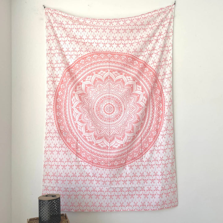 MOMOMUS Pareo oder Strandtuch Gross, 100x200, XL - Mit Mandala-Motiv - Stranddecke Sandfrei Sanddurc