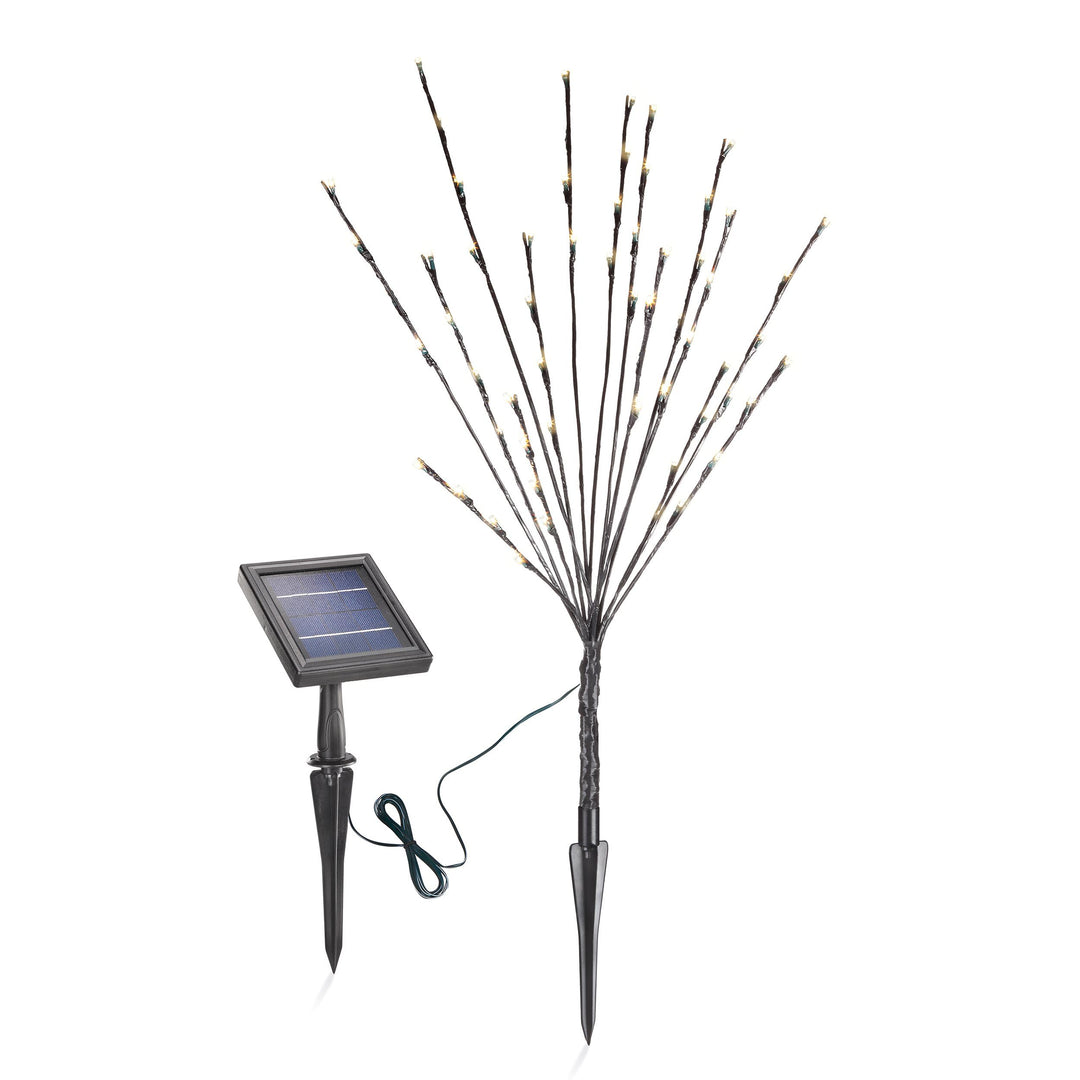 Esotec Solar Lichterzweige, 60 LEDs, Akku, flexibel biegbar, Dekokbeleuchtung, Gartenstecker, Lichte
