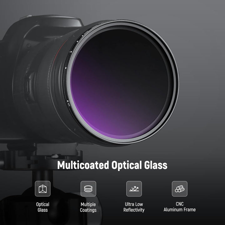 NEEWER 77mm ND2-32 (1-5 Stops) Variabler ND Filter Graufilter mit Objektivdeckel Reinigungstuch, Prä