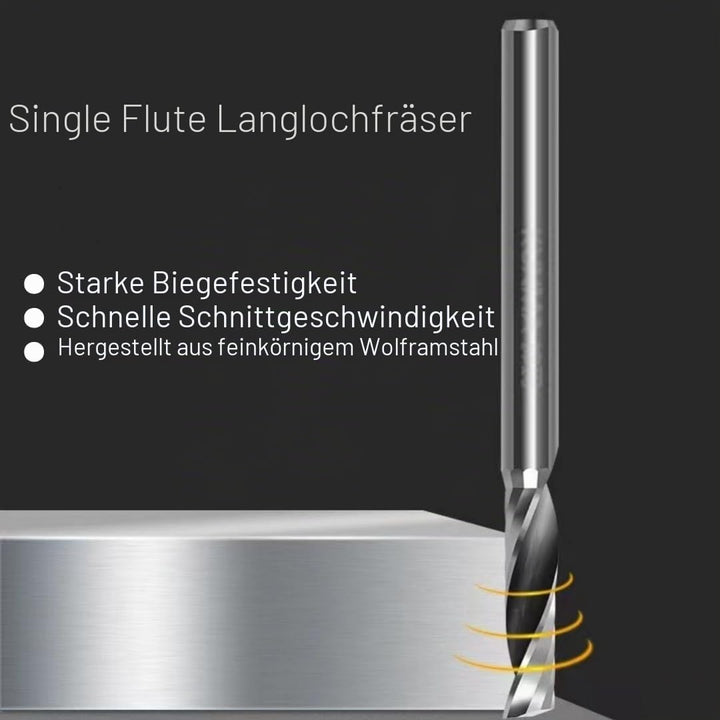 Spiralnutfräser 4mm, 10 Stück CNC Fräser Holzfräser, Wolframkarbid Einzel Flöte Schaftfräser Router
