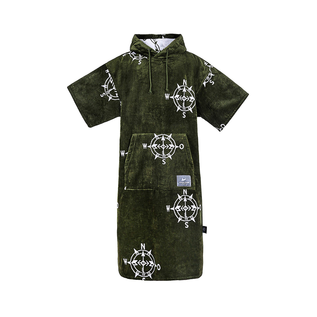 ATLANTIC SHORE | Surf Poncho | Badeponcho mit Kapuze aus 100% Baumwolle | Unisex | Special Editions