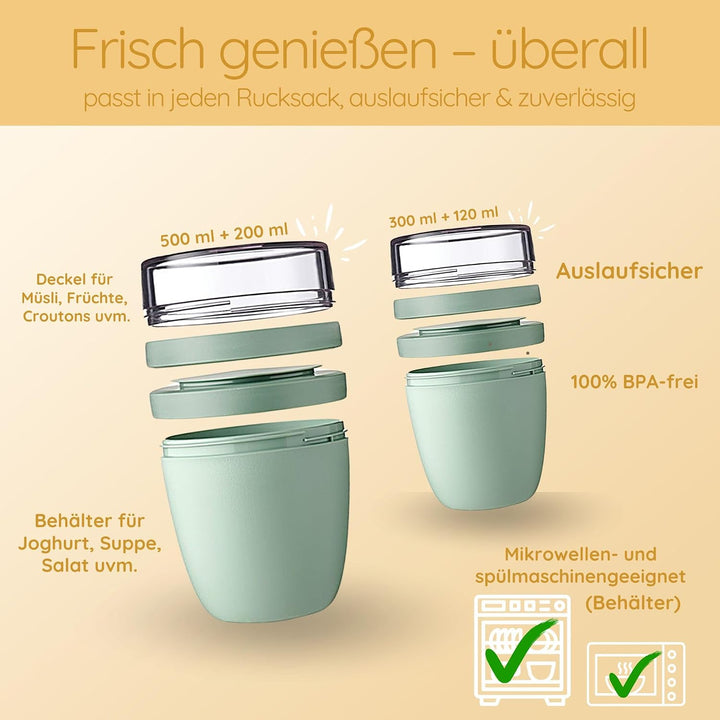 Bärenfreunde Mepal Müslibecher personalisiert, Pot Joghurtbecher, to go Becher, Geeignet für Tiefküh