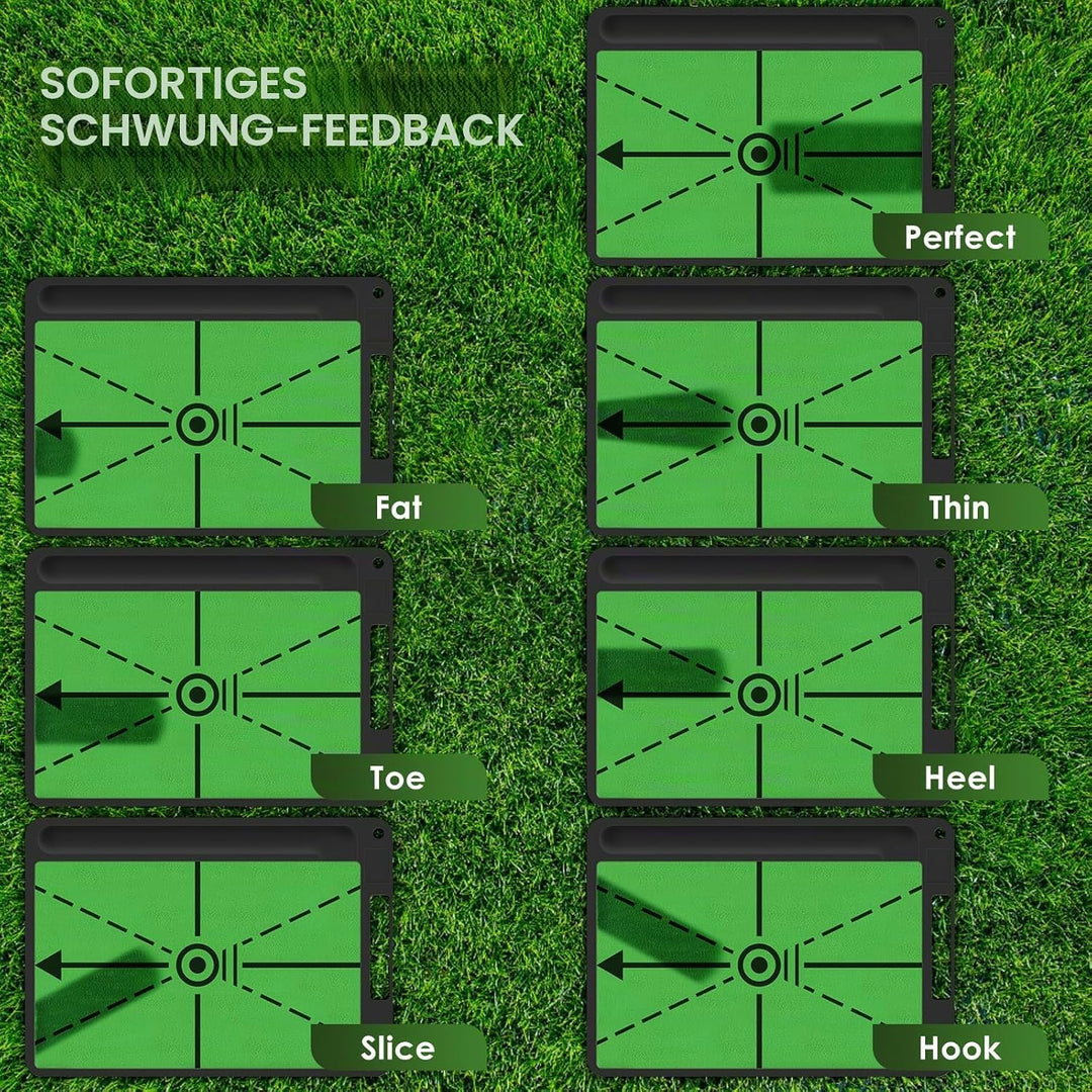 BROTOU Abschlagmatte, Premium Dual-Turf Schwungtrainer Trainingsmatte zur Schwungerkennung, Feedback