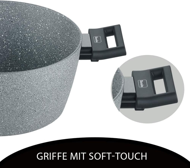 Berndes Topf 20cm- Alu Induktion Special Edition - Kochtopf mit Glasdeckel für alle Herdarten, antih