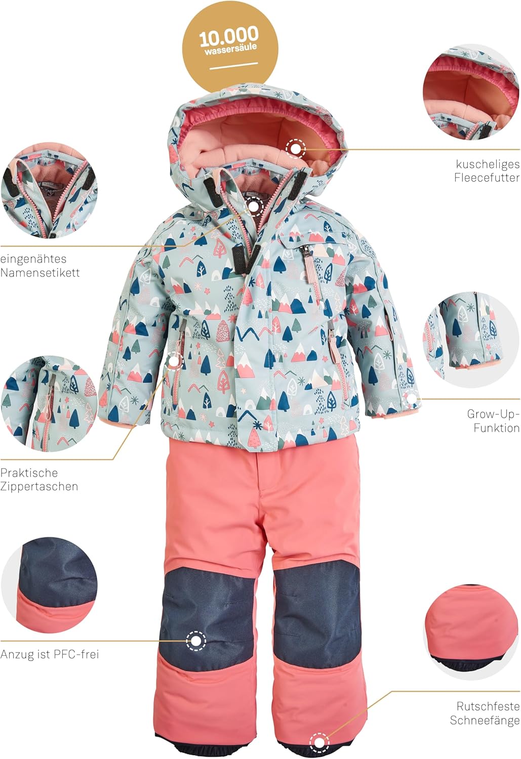 Killtec Unisex Fisw 34 Mns Jckt And Pnts 3 in 1 Skioverall/Schneeanzug mit abzippbarer Hose und Kapu