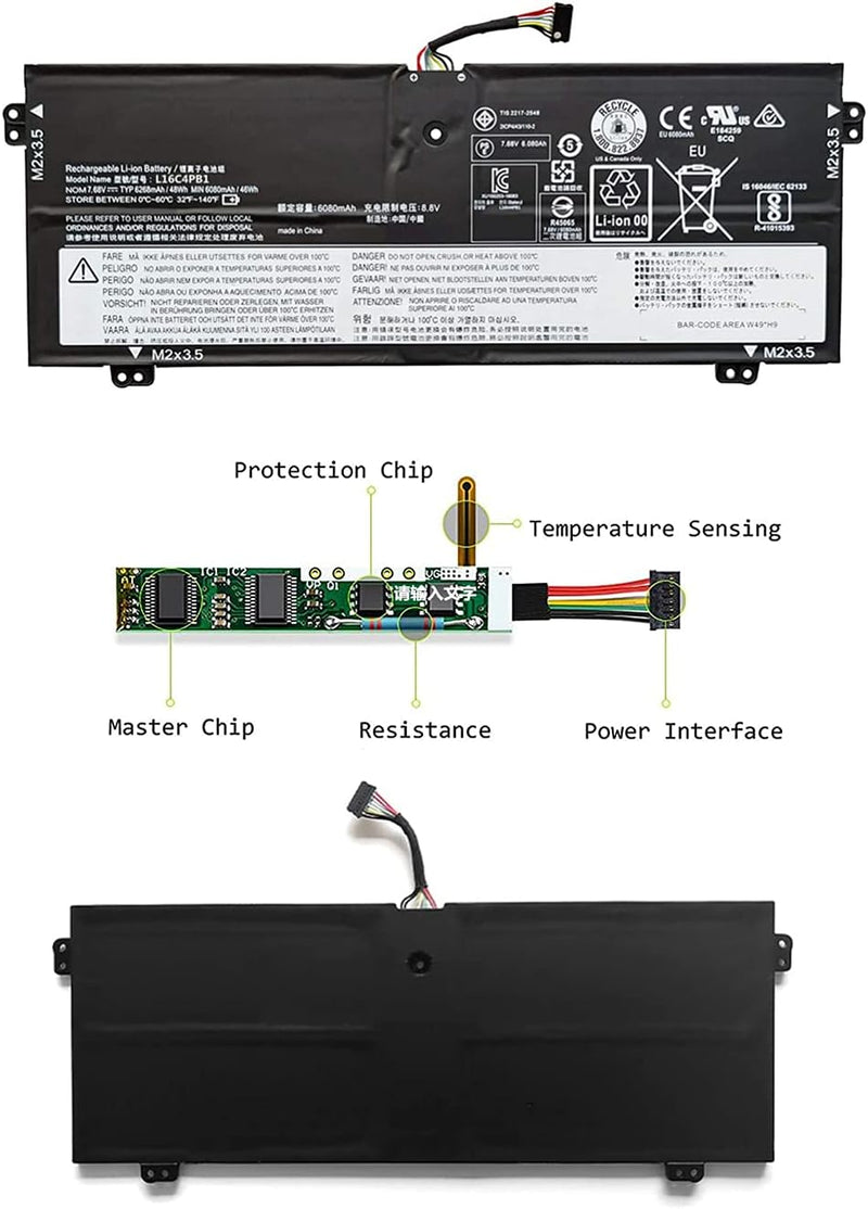 ASKC L16C4PB1 Laptop Akku für Lenovo Yoga 720-13IKB 730-13IKB 730-13IWL Series Notebook L16L4PB1 L16