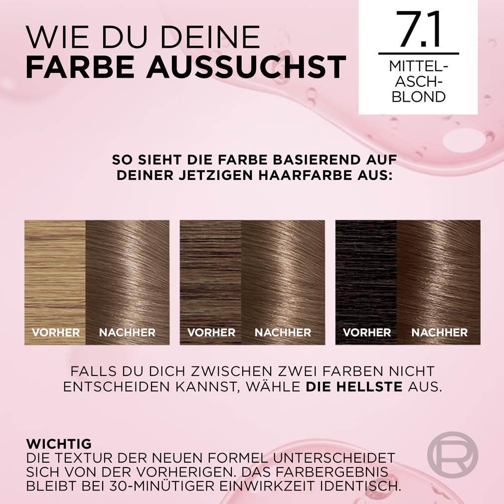 L'Oréal Paris Permanente Haarfarbe, 100% Grauhaarabdeckung, Haarfärbeset mit Coloration, Shampoo und