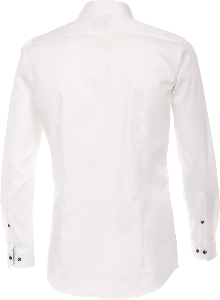 Venti Businesshemd Uni Body Fit Standard 35 Weiss, Standard 35 Weiss