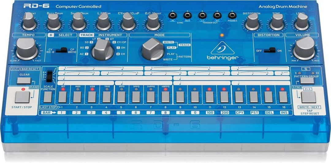 Behringer RD-6-BB Blueberry RHYTHM DESIGNER RD-6 Single, Blueberry RHYTHM DESIGNER RD-6 Single