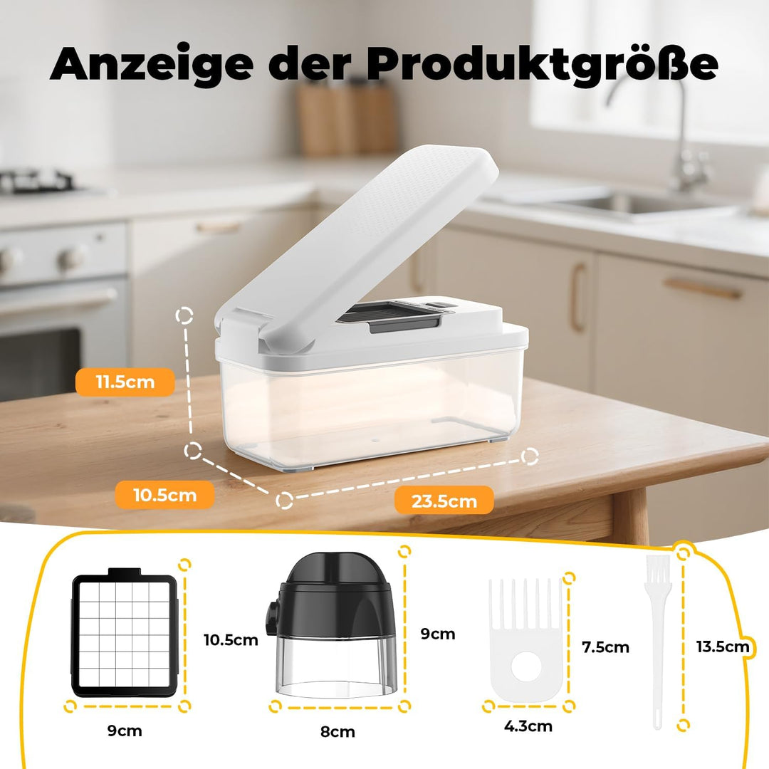 Gemüseschneider, Spiralschneider Gemüse, Zwiebelschneider, Gemüse Zerkleinerer für Schnell und Gleic