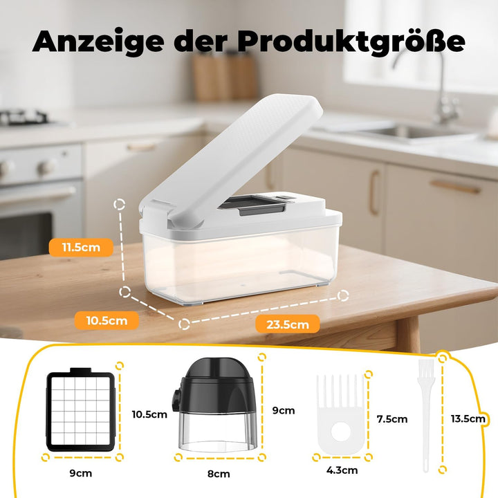 Gemüseschneider, Spiralschneider Gemüse, Zwiebelschneider, Gemüse Zerkleinerer für Schnell und Gleic