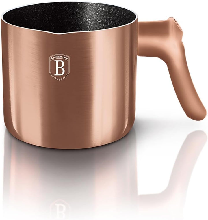 Granit Milchtopf Töpf für Milch 1.2L mit Antihaftbeschichtung BERLINGER HAUS Rose Gold BH-1966