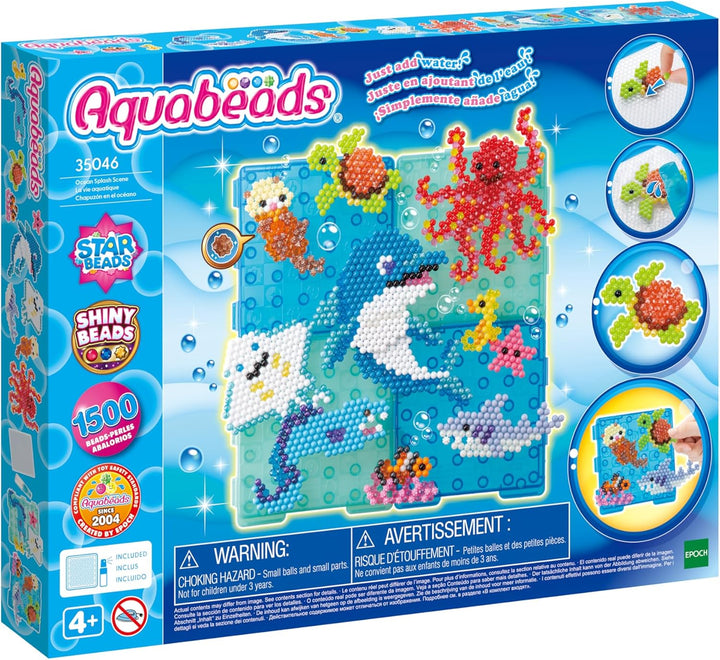 Aquabeads - 35046 Ozean Bastelset - Bastelset & 31520 Glitzerperlen - Nachfüllset Nachfüllpack Baste