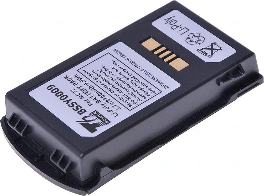 Akku für Zebra Barcode-Scanner, Teilenummer BTRY-MC320101, Li-Poly, 3,7 V, 2700 mAh (9,9 Wh) schwarz