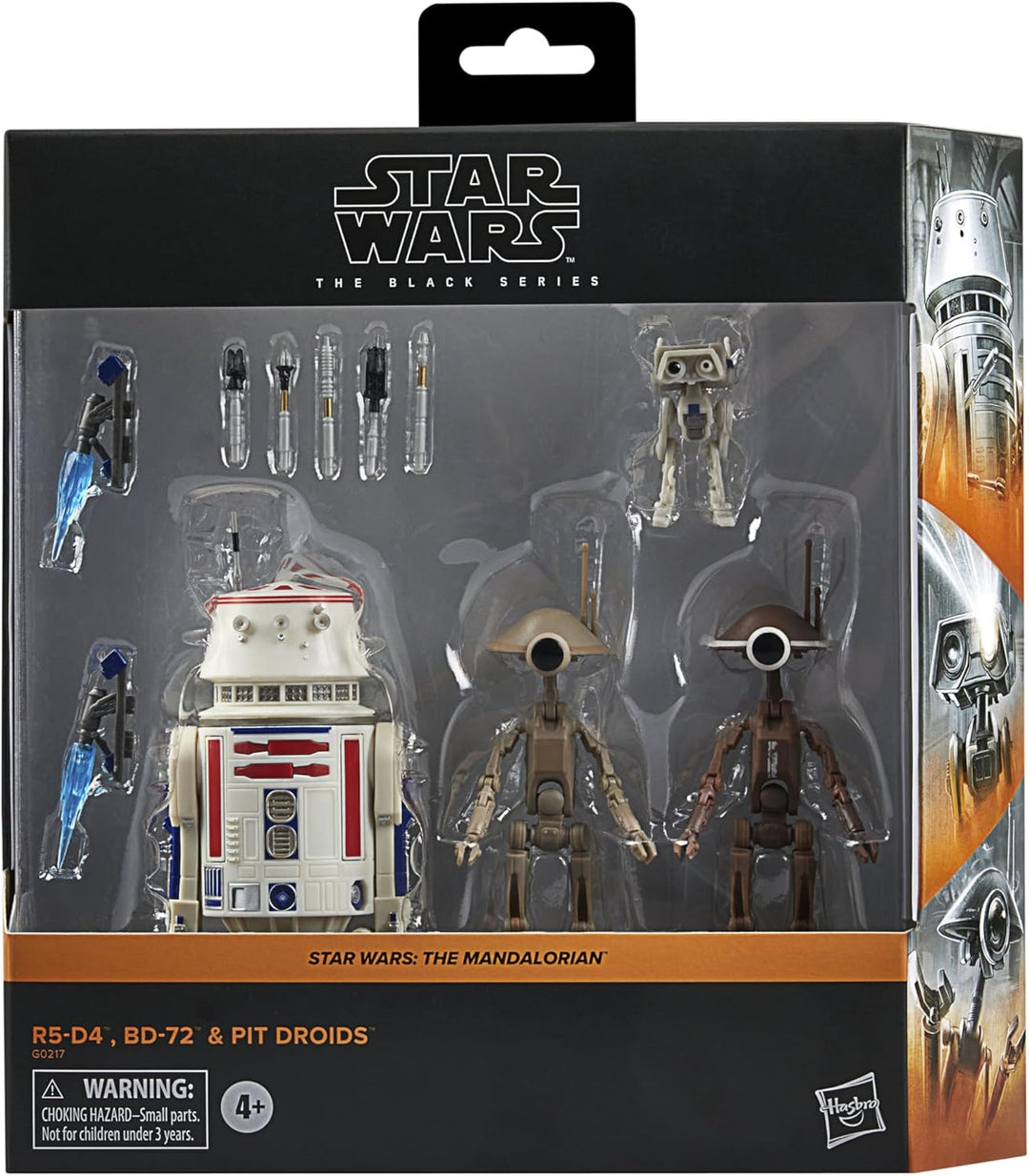 Star Wars The Black Series R5-D4, BD-72 & Boxendroiden, The Mandalorian Action-Sammelfiguren 4er-Pac
